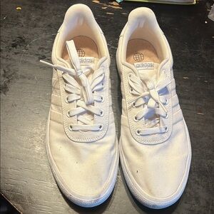 Adidas Men's Cream Canvas Sneakers